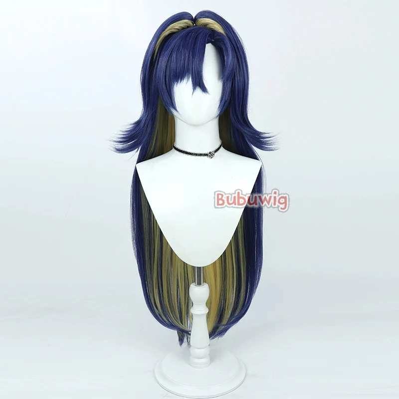 Bubuwig Synthetic Hair Voyager Cosplay Wigs Reverse: 1999 Voyager 90cm Long Straight Blue Mixed Blonde Cos Wig Heat Resistant