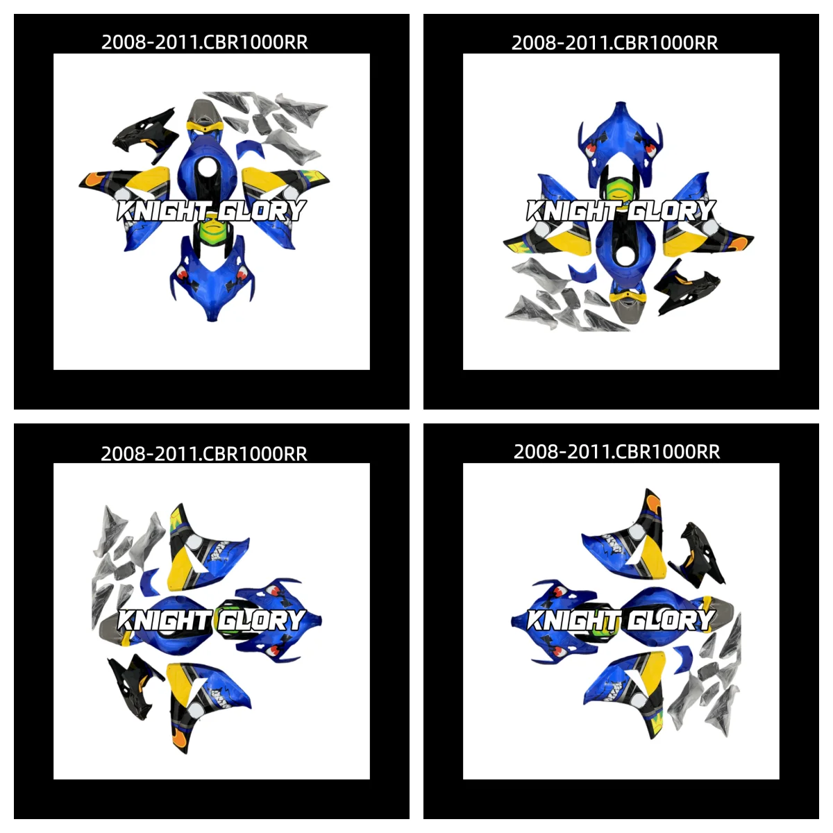 complete set of motorcycle parts for the CBR1000RR model, including those for the2008-2011 models. Body protection cover set.