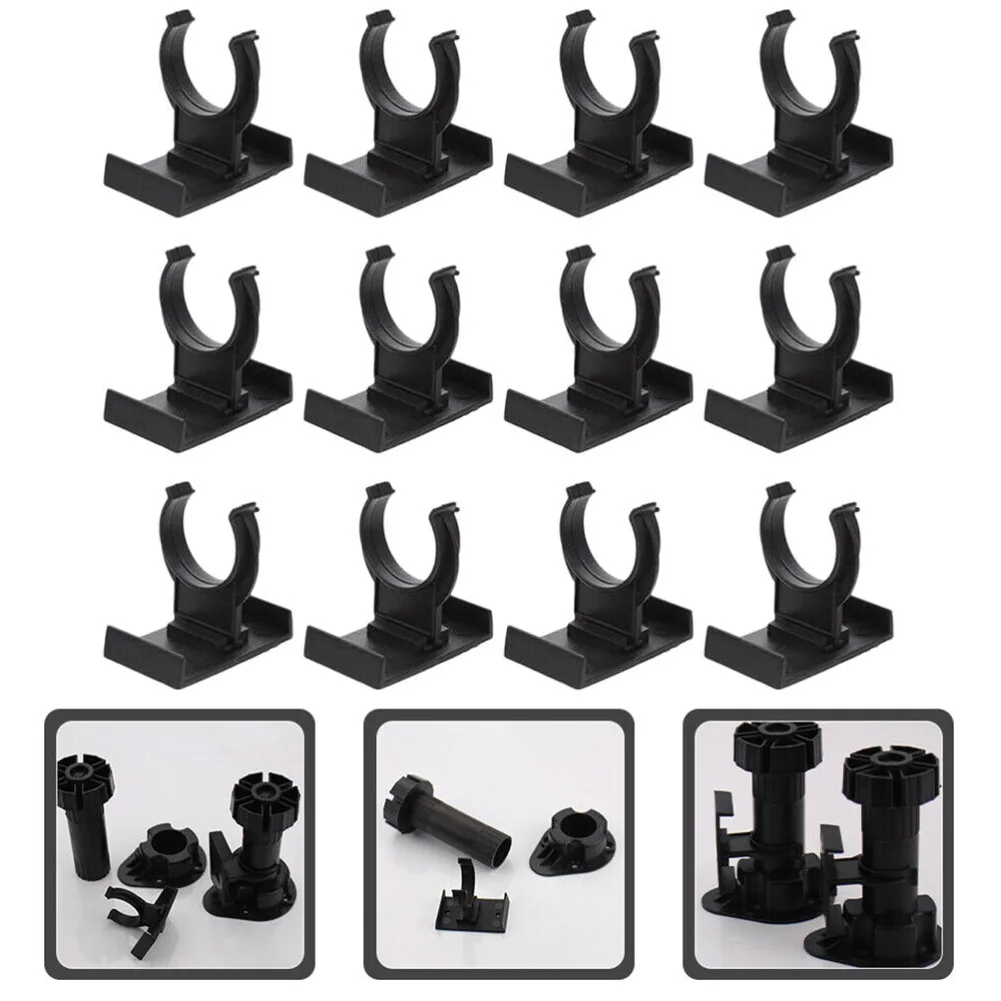 12Pcs Furniture Feet Adjustable Cupboard Foot Leg Cabinet Legs With Kick Board Clips For Kitchen Cabinet Hardware Sofa Table Leg