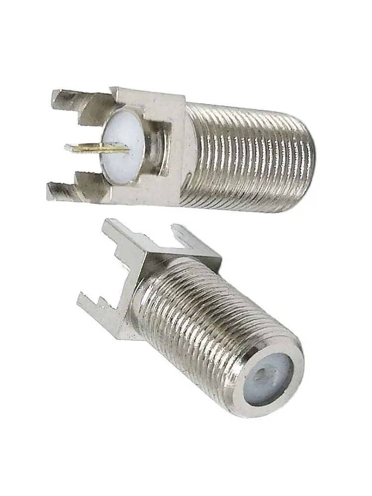 F-Typ-Buchsenstecker mit Ständer für Leiterplattenmontage, gerader CATV-HF-Koaxialstecker, 10 Stück/Lot – Detail 9