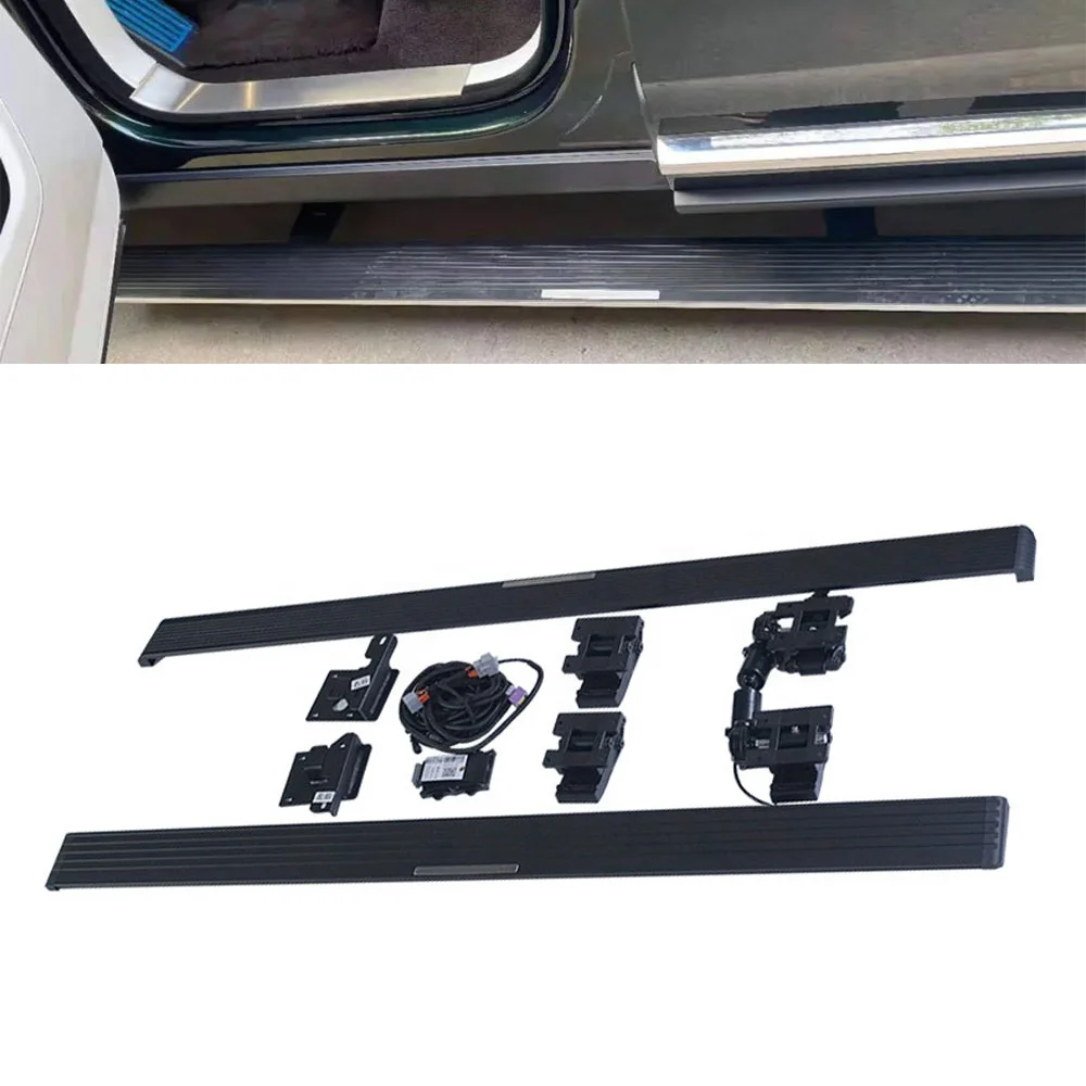 Exklusive Produktion für Rolls Royce Cullinan Vollautomatische schwarze elektrische Seitenstufen aus Aluminiumlegierung