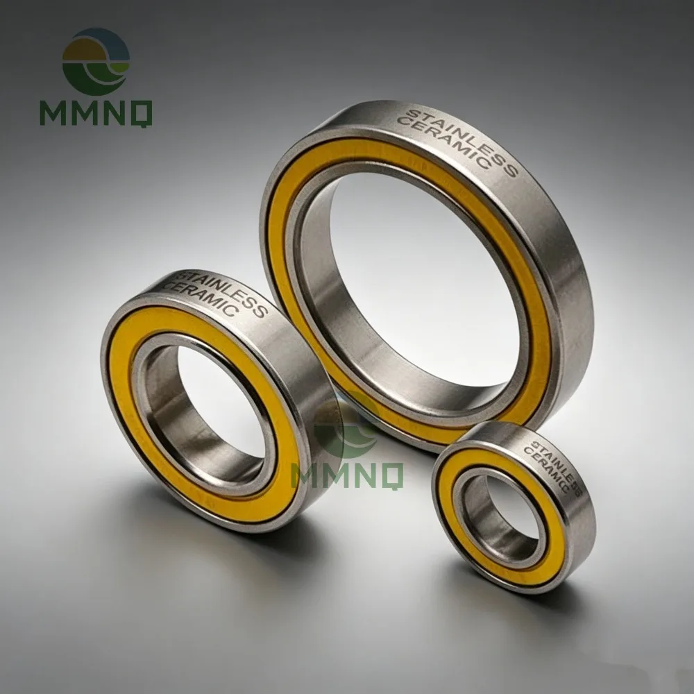 Premium Stainless Steel Ceramic Ball Bearing S6800-2RS-CERAMIC ABEC-3 10x19x5mm Double Rubber Sealed for Bike Suspension Rebuild