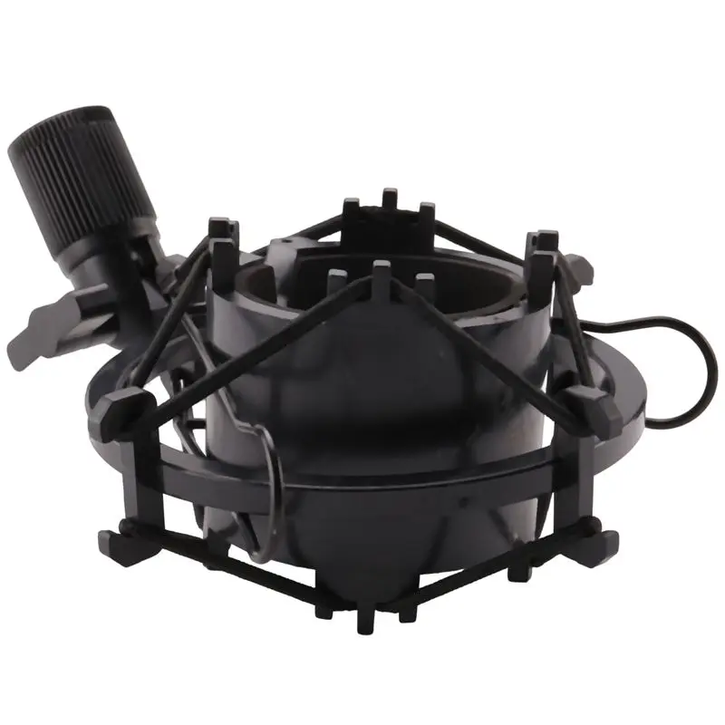 B04B-Universal 3KG Bearable Load Mic Microphone Shock Mount Clip Holder Stand Radio Studio Sound Recording Bracket Black Profess