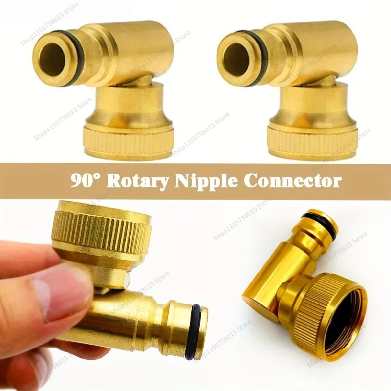 For Aluminum Alloy Copper Plated 90 Degree Corner Joint 3/4 Internal Thread Water Inlet, Rotatable Water Pipe Joint