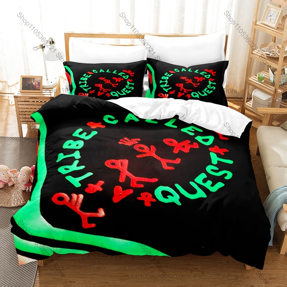Personality A Tribe Called Quest Printed Bedding Set New Soft Breathable Duvet Cover Pillowcase Home Bedroom Bed Linens