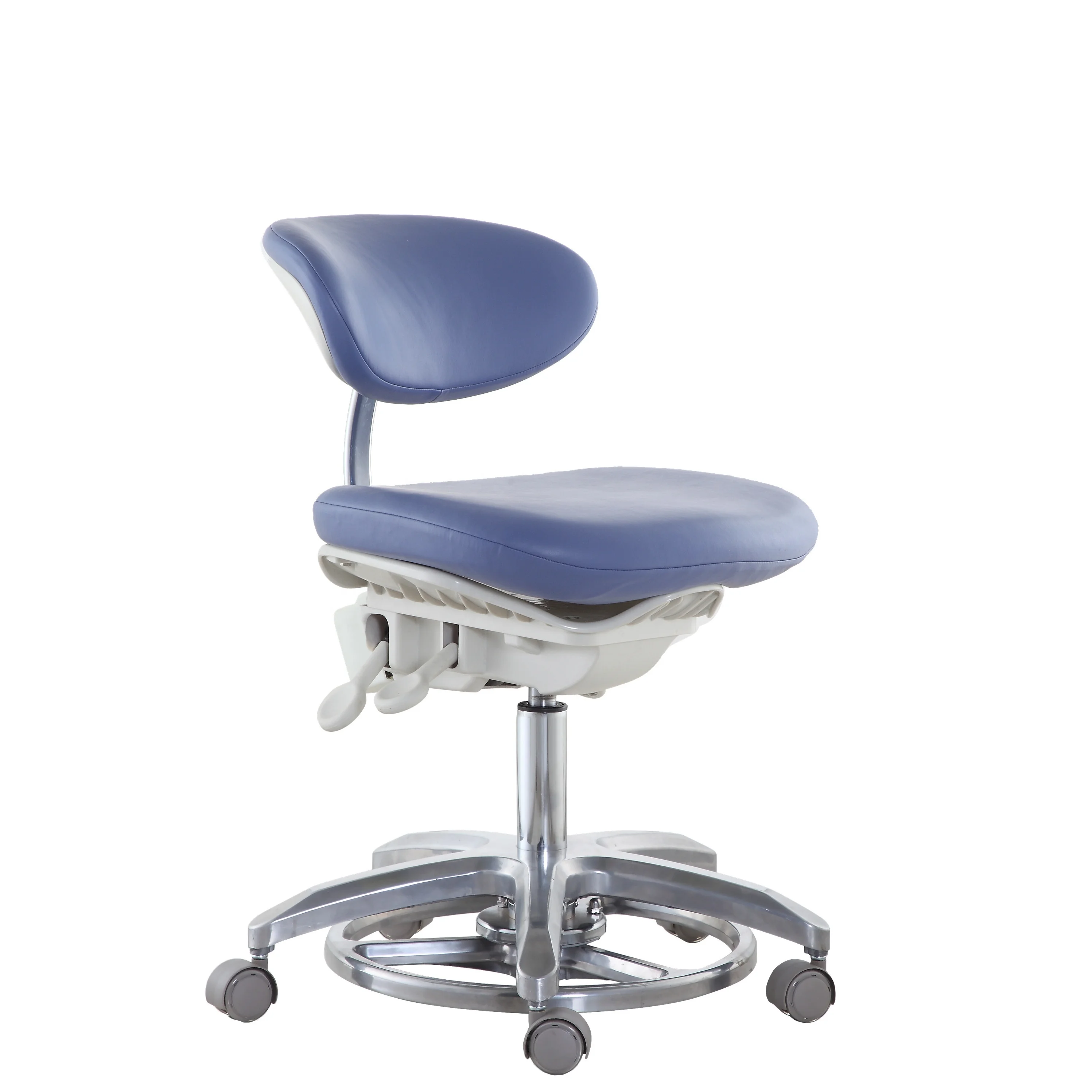 Anteeth Dental Clinic Use Ergonomic Micro Fiber Leather Furniture Assistant Dental Stool Chair