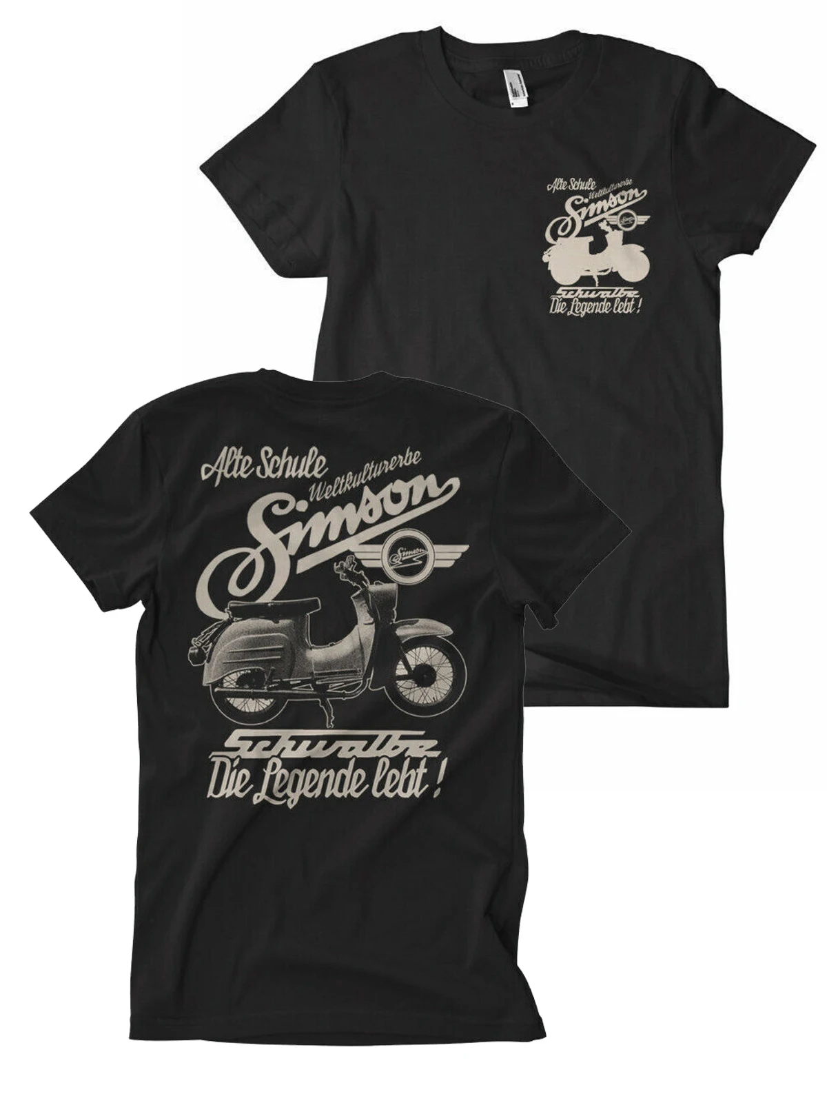 Simson Schwalbe The Legend Vintage S50 S51 Motorcycle T-Shirt 100% Cotton O-Neck Summer Short Sleeve Casual Mens T-shirt