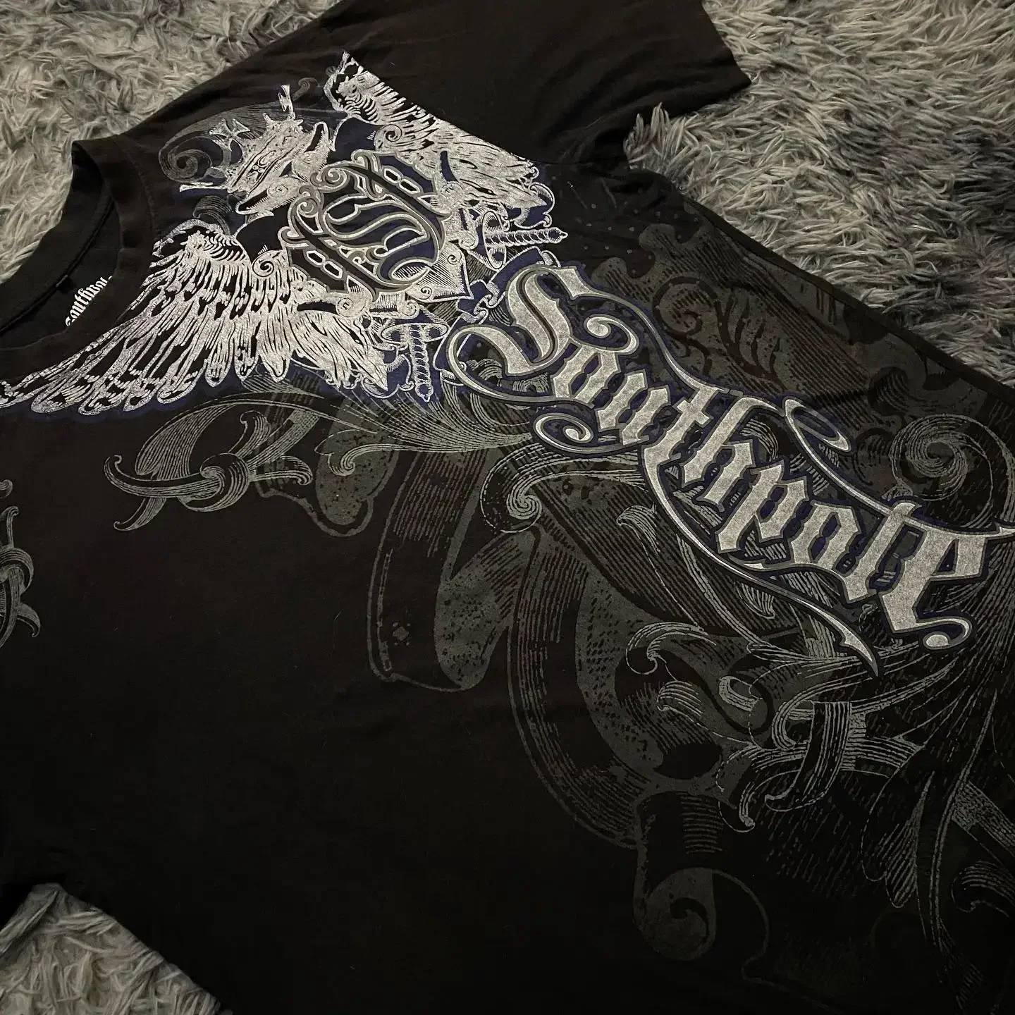 2000s Short Sleeve Tapout Hip Hop Skulls Letter Graphic t shirts Men Clothes Casual Gothic Streetwear Goth Cotton Oversized Tops image 3