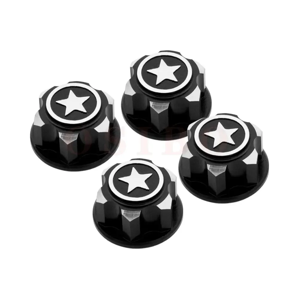 4PCS RC Car Aluminum 17mm Hex Wheel Nuts Dustproof Anti-Skid Non-slip for 1/8 TRAXXAS X-Maxx Summit E-Revo Buggy RC Truck