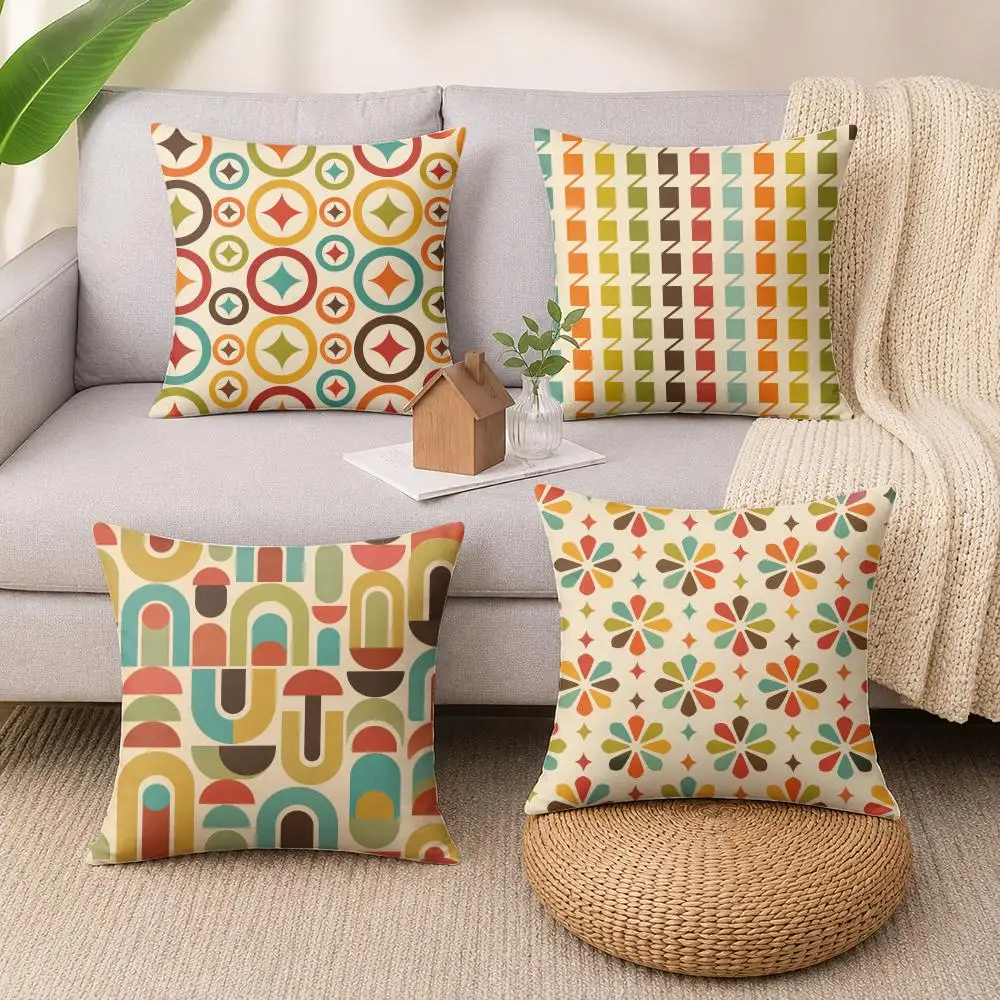 Modern Curve Dot Cushion Cover Soft Short Plush Pillow Cases Hidden Zipper Cutecore Sofa Bedroom Home Decor Gift