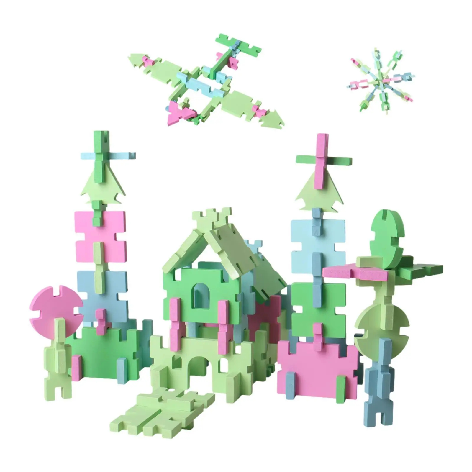 Ensemble de blocs à motifs en bois, cadeau d'anniversaire pour garçons et filles, puzzle uniques pour enfants