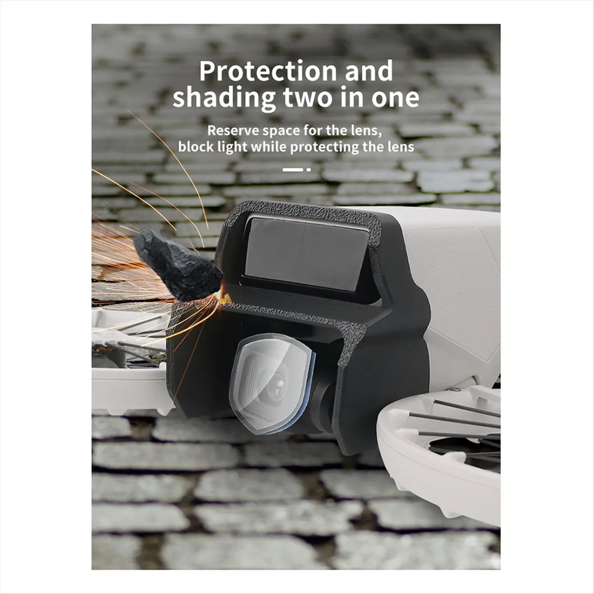 A888Z Lens Cover for Flip Prevent Glare Light Quick Release SunShade Gimbal Protective Lens Hood Drone Accessories Black Reliabl