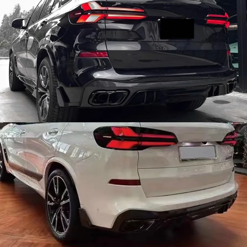 

ABS Car Rear Bumper Diffuser Lip Splitters Spoiler Rear Bumper Protector Guard For BMW X5 G05 LCI M Sport 2023 2024 Glossy black