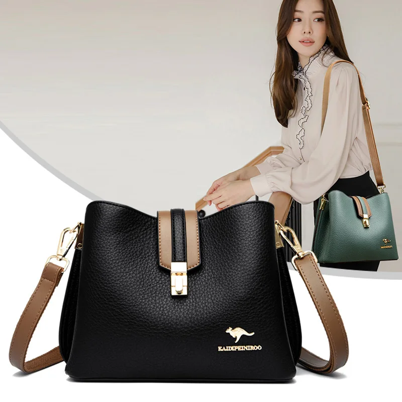 Women Bags Designer Handbags Casual Leather Cowhide High Capacity Shoulder Crossbody Bags for Women 2022 The New Luxury Handbags