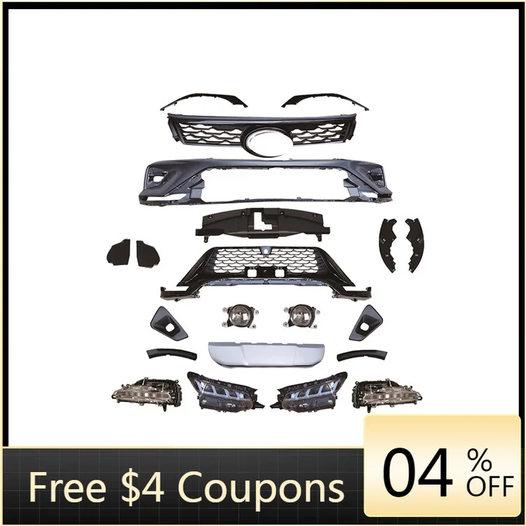 

High quality hot sellingNew 2012-2015 for ToyotaS Fortuner Body Kits Upgrade to 2021 Style Front Bumper Grille Fender Headlight