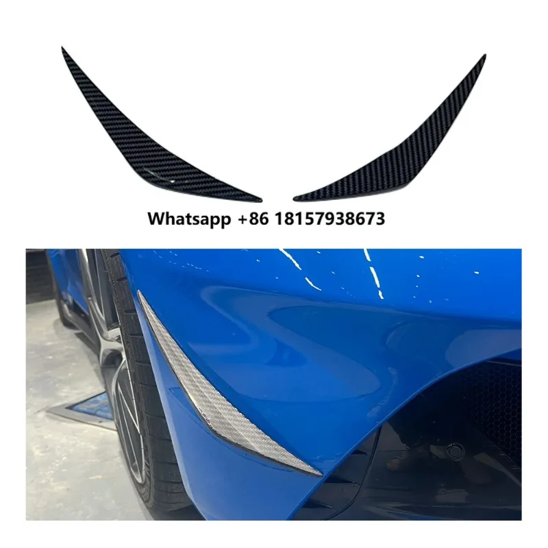 

Real Dry Glossy Carbon Fiber Front Bumper Canards Splitter for Lotus Emira