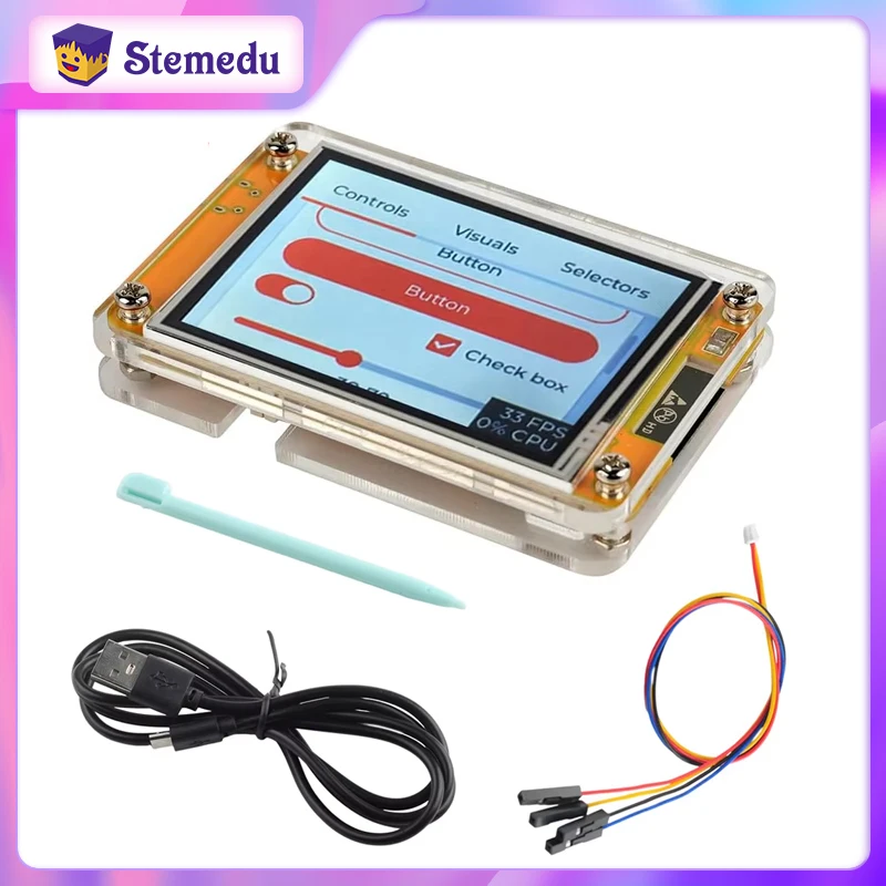 2.8inch ESP32 Module TFT LCD Display with Acrylic Case Dual-core ESP32-2432S028R WIFI+BT 240X320 ILI9341 Resistive Touchscreen