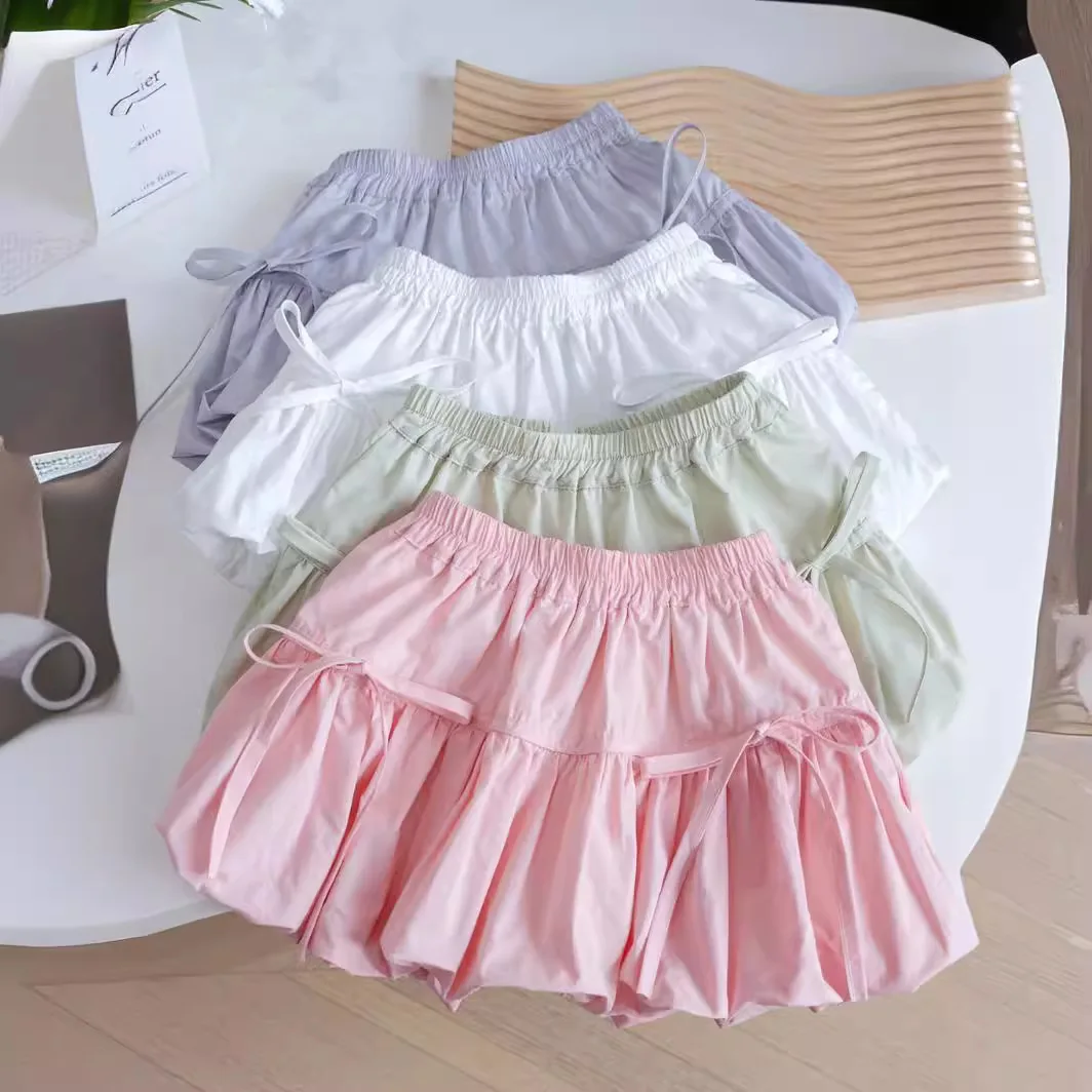 

Korean Version of Girls' Summer Princess Western-style Flower Bud Short Skirt New Ins Sweet Style B Versatile Half Skirt