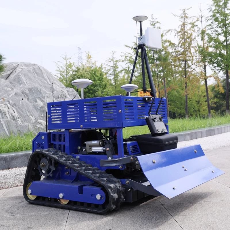 تخصيص نظام تحديد المواقع روبوت صغير التحكم عن بعد جزازة العشب المجنزة 550 مللي متر عرض القطع لقص العشب