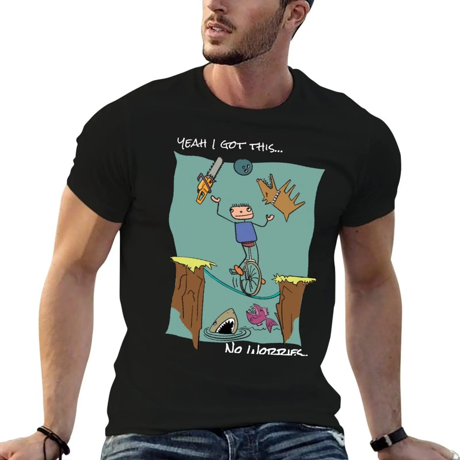 

T-Shirt shirt luxury - Reverse man man t custom Worries t cotton t No shirt print Out shirt