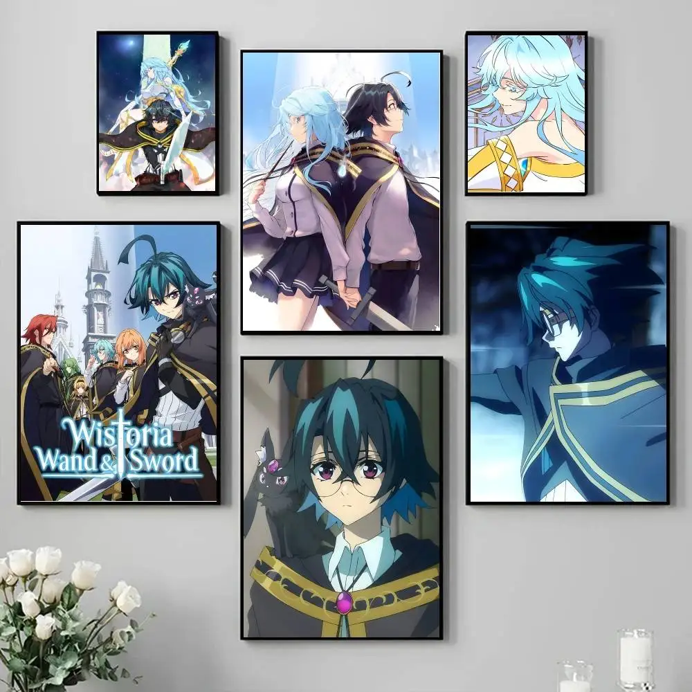 Anime W-Wistoria Wand and Sword Manga Poster Self-adhesive Art Waterproof Paper Sticker Coffee House Bar Room Wall Decor