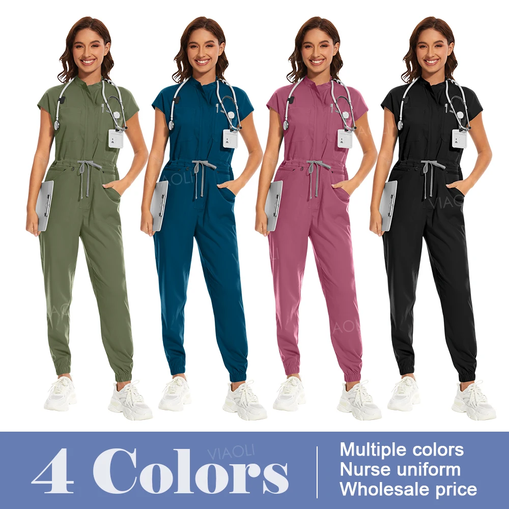 Hospital Jumpsuits Nurse Uniform Fit Scrubs Women High-quality Medical Nursing Scrub Set Nurse Doctor Work Clothes Nursing Scrub