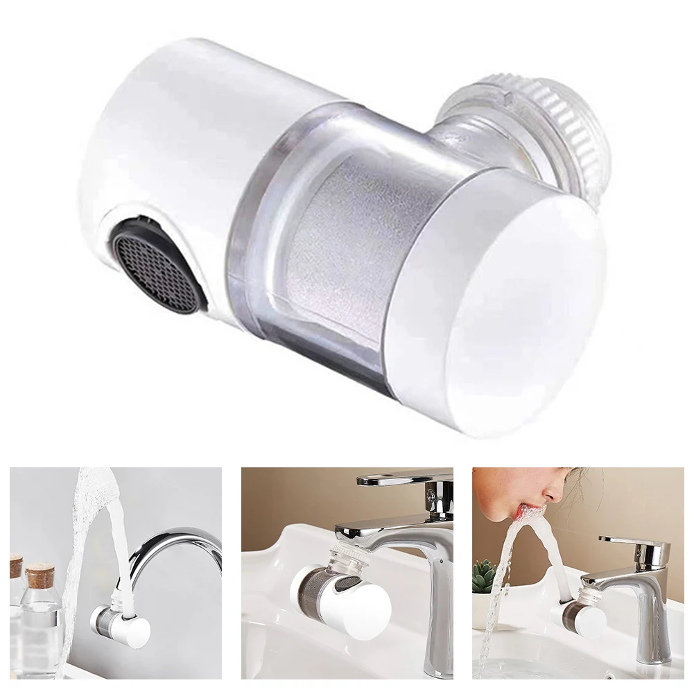 Faucet Water Filter With Rotation Stainless Steel And PP Cotton Filter Suitable Various Faucet Interfaces