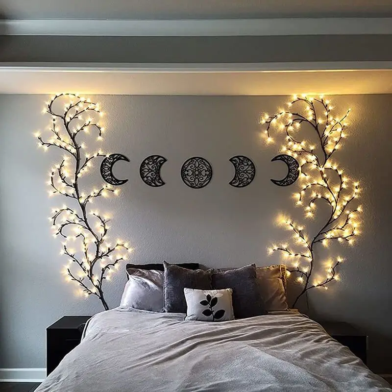 Shiny Enchanted Willow Vine Bendable Lighted Vine Tree Branch Led Wall Tree Enchanted Willow Vine Light Bookshelves Vine Lights