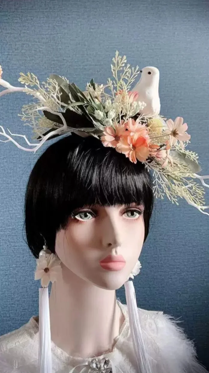 Forest Fairy Christmas Party Carnival Antlers Headband Accessories Dark Witch Tree Branches Exaggerated Headwear