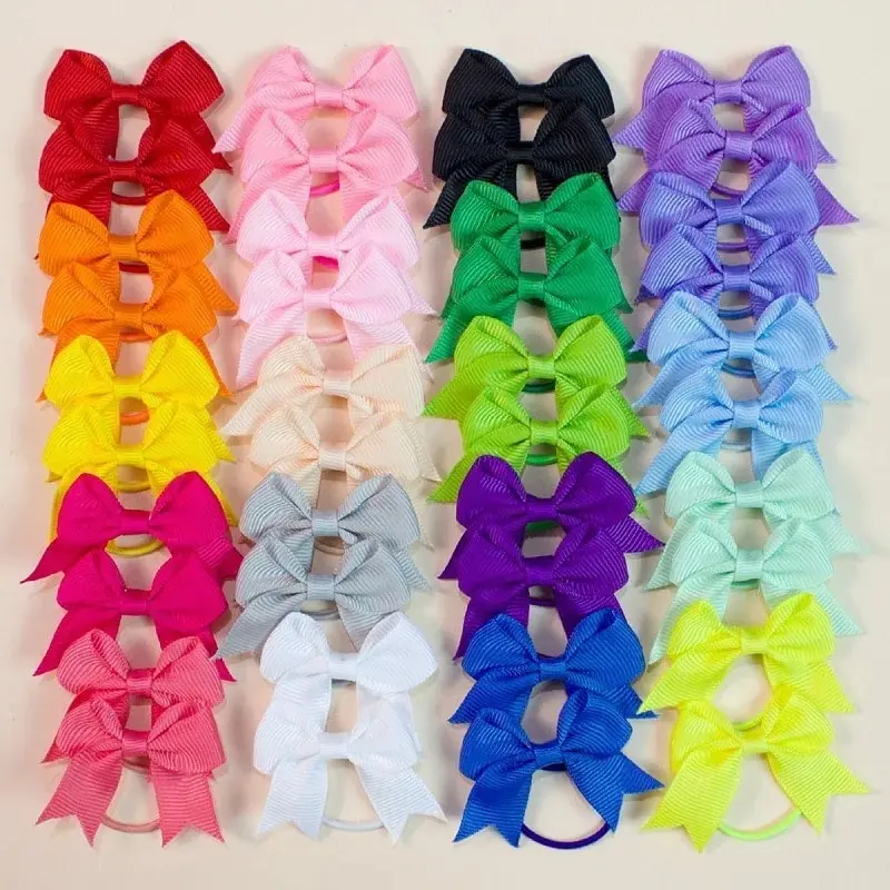 ExquisiteChildren\'s Bow Hair Rope 40pcs Baby Girl Rubber Band Popular Hair Accessories