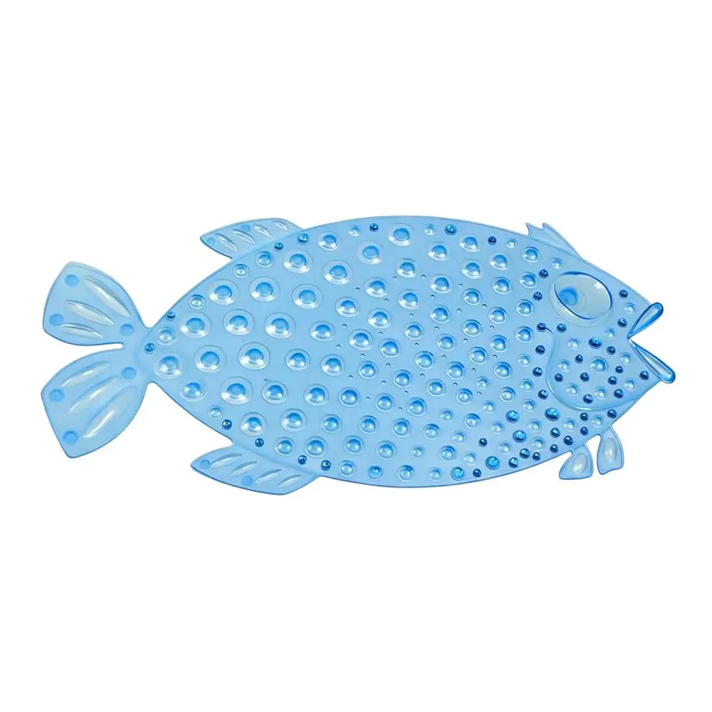 

Противоскользящий коврик для ванны из ПВХ с милым рисунком рыбок, массажный коврик для душа с дренажными отверстиями и мощными присосками