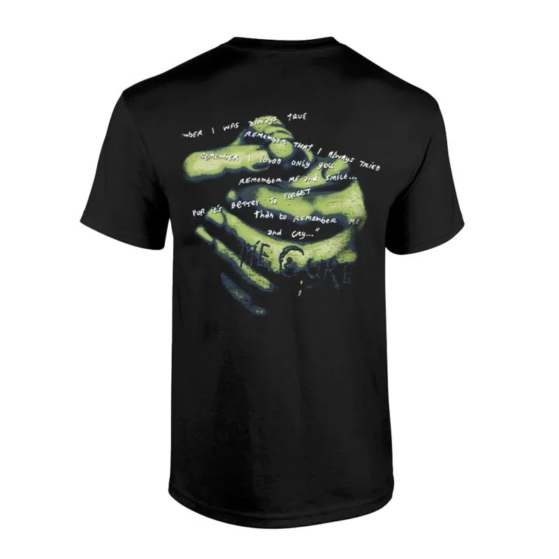 The Cure Robert Smith Portrait Tee, Vintage 90s Post-Punk Band Shirt with Lyric Print, Fan Merch