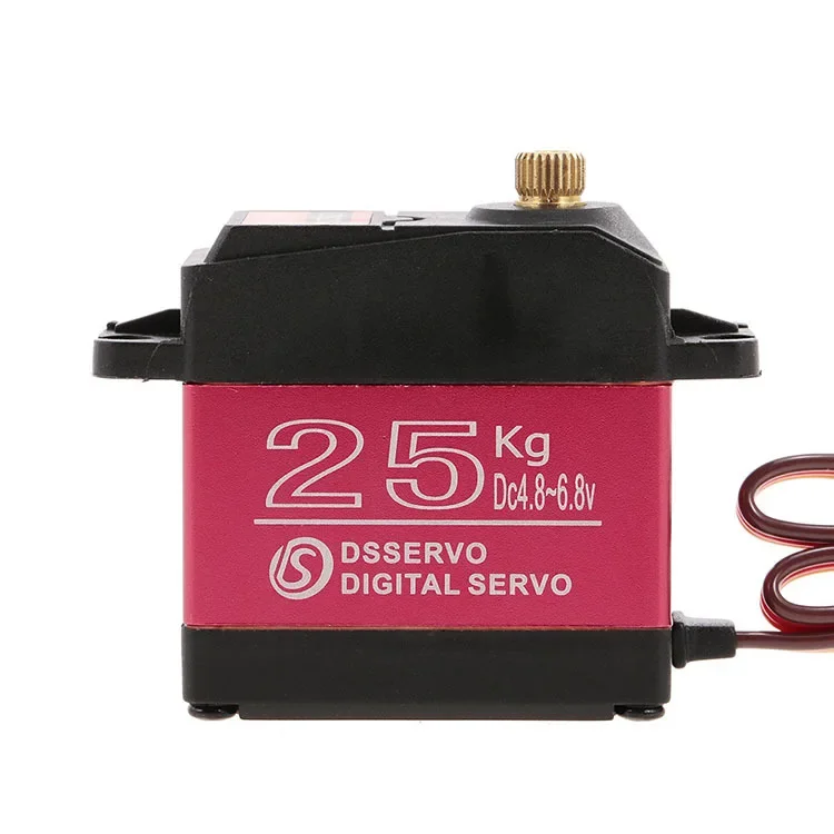 Servo Digital para Braço Robótico RC, Alto Torque, Engrenagem De Metal, Carro, Barco, Avião, Compatibilidade Forte, DS3225MG, 25kg, 180 Graus