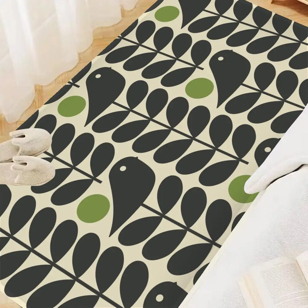 Orla Kiely Leaf Flower Floor Mat Floor Carpet Kids Room Bedroom Decoration Balcony Anti-Slip Doormat Living Room Hotel Decor Mat