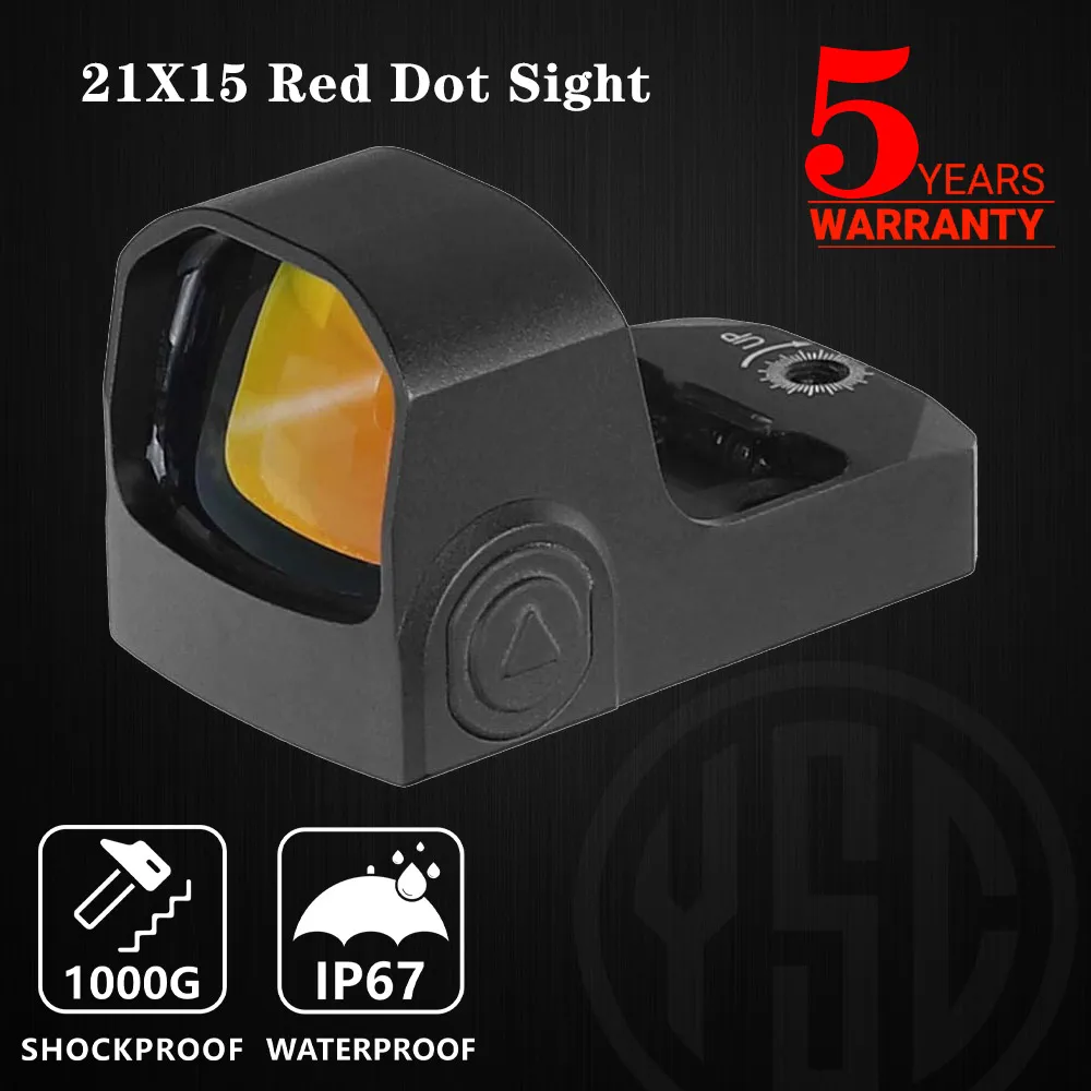 ohhunt Compact 21X15 Red Dot Sight 3 MOA Optics Hunting Scope with 10 levels of Red Illumination.