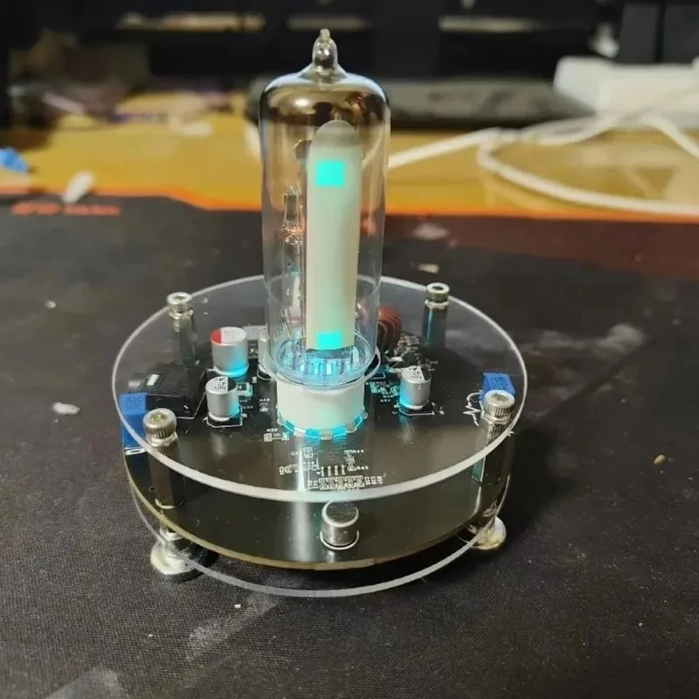 LED Visualizer Tube with Type-C Interface Microphone Input and Circular LED Base for Cohesive Light Aesthetics