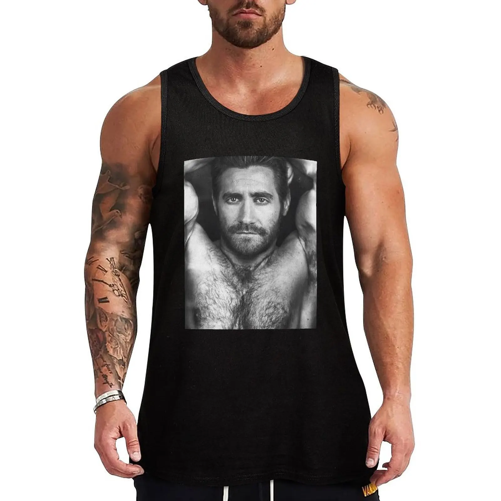 Jake Gyllenhaal BW Tank Top Loose Casual Tank Top Soft Breathable Sleeveless Tee
