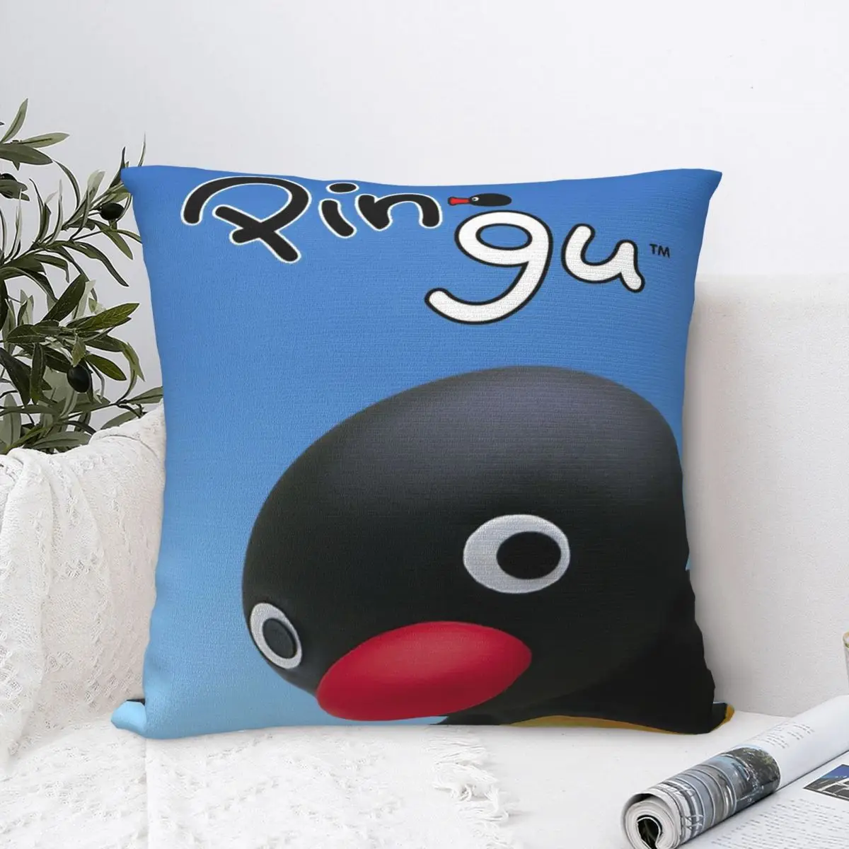 Pingus Cartoon Penguin Pillowcase Stuff Printed Cushion Cover Pillow Covers Bed Decorations Zippered Multiple Sizes