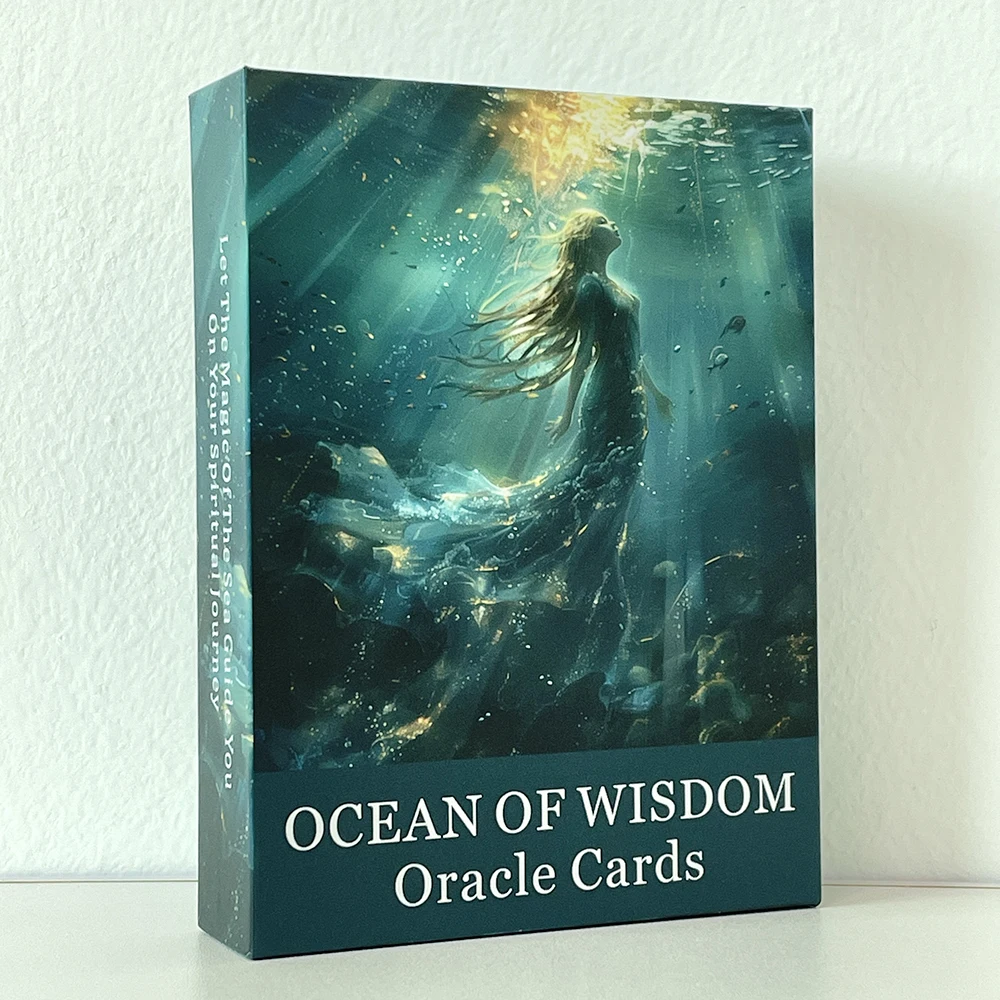 Ocean of Wisdom Oracle Cards, Tarot Cards Big Size, Fortune Telling Toys, Mysterious Sea Taro, Prophecy Oracle Deck, 46-Cards