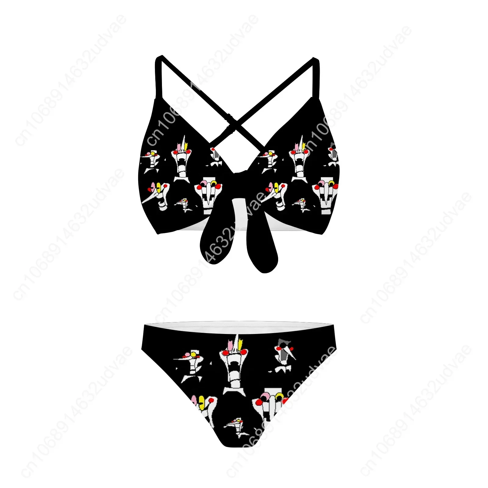 Deltarune Spamton Undertale Bathing Suits Cross Strap Suspenders Swimsuits Womens Personalized Swimwear Customized Beachwear