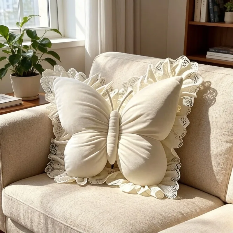 

Butterfly Design Office Headrest, Butterfly Knot Cushion for Living Room Bedroom Car Sofa