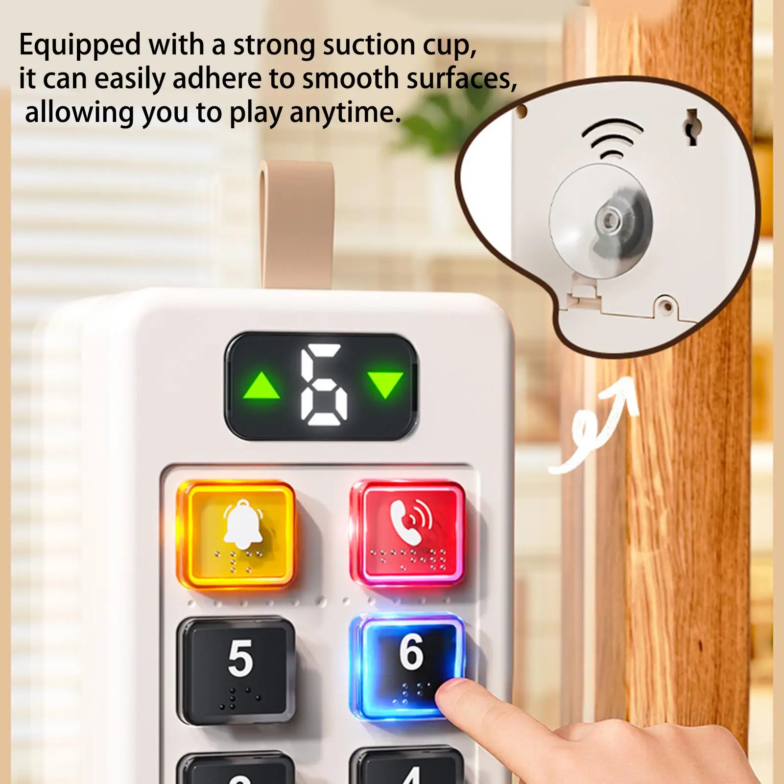 Elevator Button Panel Toys Calming Fidget Interactive Pad With Light Sound Numbers Elevator Activity Panel For Kids Boys Girls