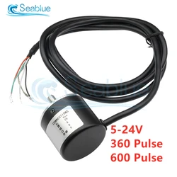 DC 5-24V 360/600 P / R Photoelectric Incremental Rotary Encoder AB Two Phases 6mm Shaft For Game Steering Wheel Measurement