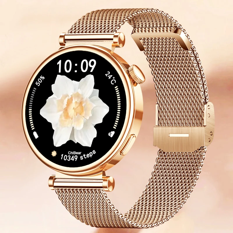 

For Android IOS 41mm Smart Watch Women 1.36" AMOLED 360*360 HD Sreen Display Always Show Time Compass Call Reminder Smartwatch