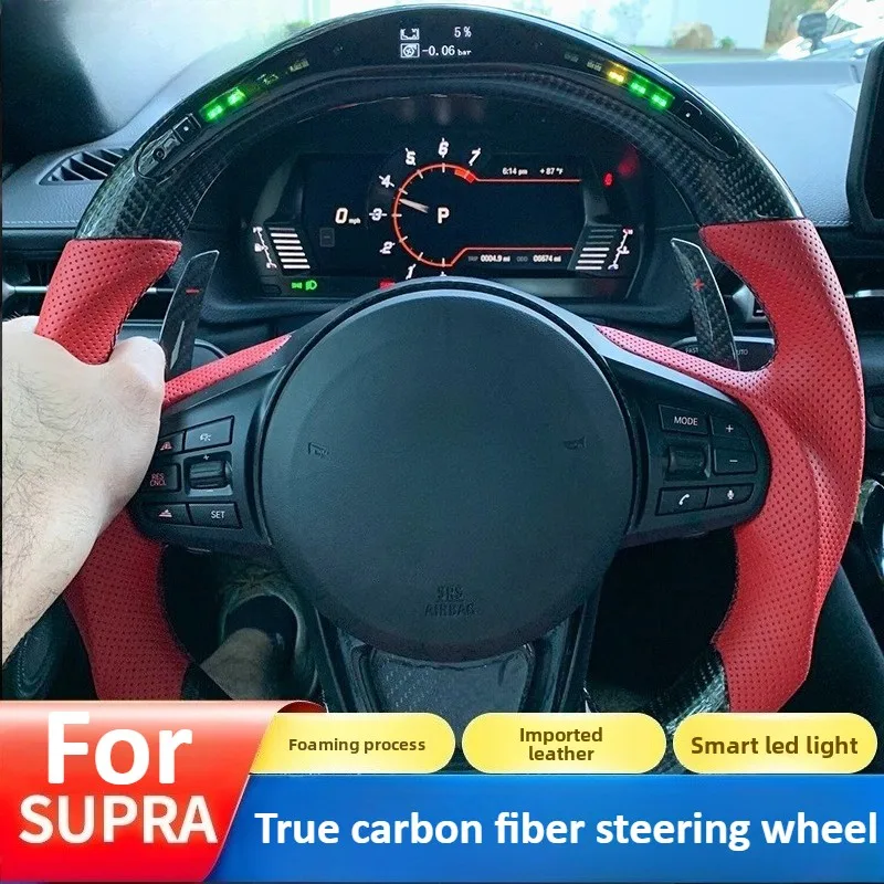 

Для 18-25 Toyota Supra A90 Bull Demon King AGN GR светодиодный руль из углеродного волокна модификация интерьерные аксессуары