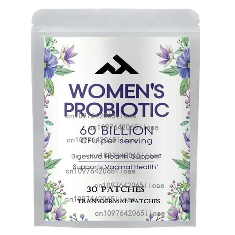 

30 пластырей с пробиотиками для женщин, 60 миллиардов CFU, транспварные пластыри, Gut Health и поддержка мочеиспускания