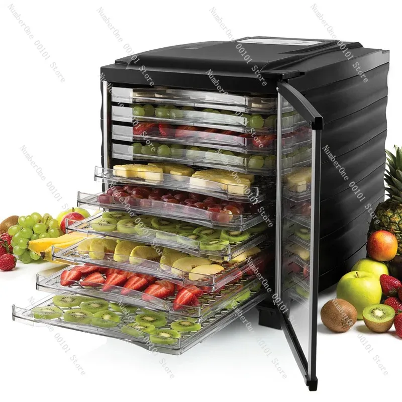 Household Stainless Steel 10-Layer Food Dehydrator, Fruit Vegetable Air Dryer for Jerky Herbs, Digital Electric Drying Machine