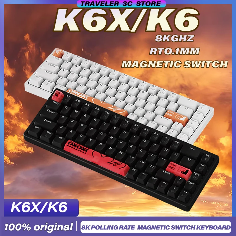 NEW Le K6 Customized Gaming Keyboard K6X K6 Pro Magnetic Switch Keyboard E-Sport 8K Polling Rate 16K Rate 0.5ms RT DKS Gift