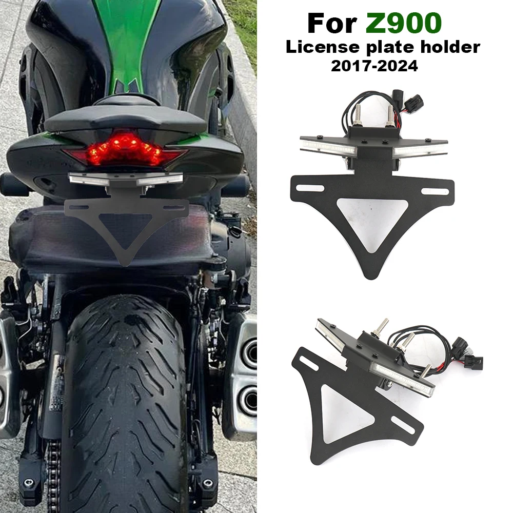 

For Kawasaki Z900 Z 900 z900 2017-2024 Rear Short Tail Bracket Kit Motorcycle License Plate Bracket Holder