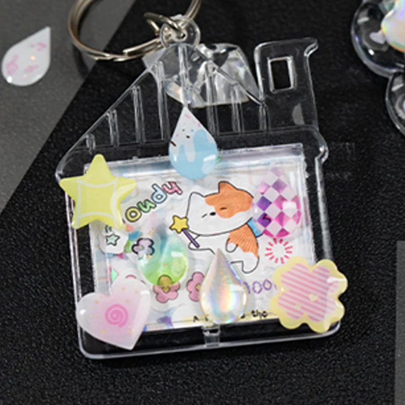 Mr. Paper Cute Geometric Shape Sticker 1 Sheet/Pack Romantic Love Water Drop Clover PET Droplet Sticker Stationery Decoration